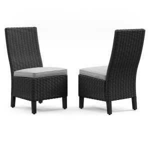Beachcroft - Side Chair With Cushion (Set of 2) - Black / Light Gray