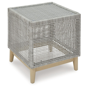 Seton Creek - Square End Table - Gray