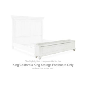 Kanwyn - King/Cal King Storage Ftbd - Whitewash