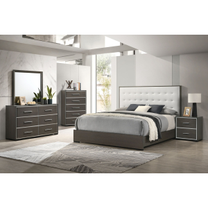 Sharpe - Twin 5 Piece Bedroom Set - Dark Gray