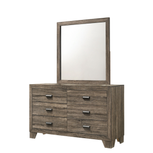 Millie - Dresser & Mirror - Warm Gray