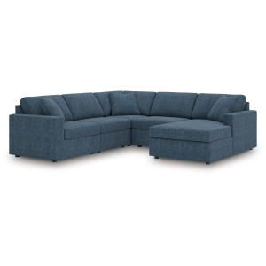 Modmax - 5-Piece Sectional With Raf Corner Chaise, With Laf Corner Chair - Ink