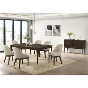 Reseda - 8 Piece Dining Set With Sideboard - Ash Brown