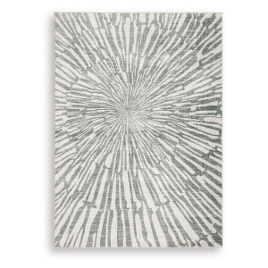 Verland - 5' x 7' Washable Rug - Gray / White