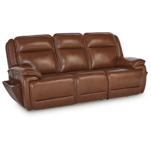 Healy Pier - Power Reclining Sofa / Adj Headrest - Chocolate