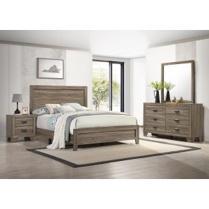 Millie - Queen 4 Piece Bedroom Set - Warm Gray