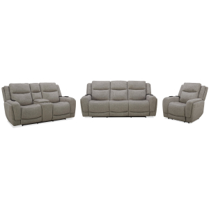 Penfield - Power Reclining Sofa, Loveseat And Recliner - Frappe