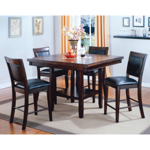 Fulton - 5 Piece Dining Room Set - Dark Brown