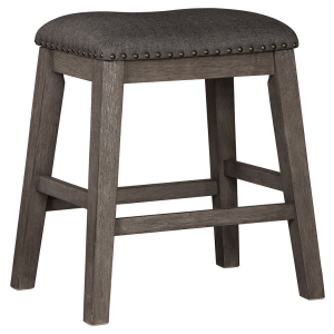 Caitbrook - Upholstered Stool (Set of 2) - Gray