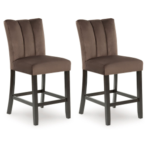 Jeshina - Upholstered Barstool (Set of 2) - Mocha