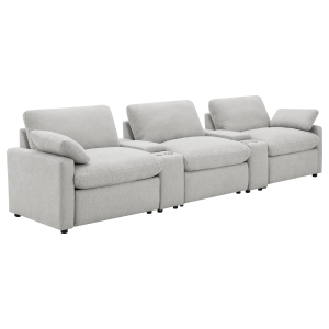 Collins - 5 Piece Power Reclining Home Theater Seating - Gray
