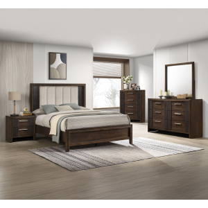 Carlton - King 5 Piece Bedroom Set - Brown