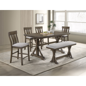 Lloyd - 6 Piece Counter Dining Room Set - Brown
