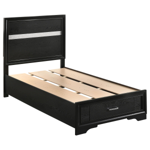 Miranda - 5 Piece Twin Storage Bedroom Set - Black