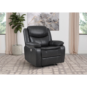 Sycamore - Upholstered Power Recliner Chair - Dark Gray