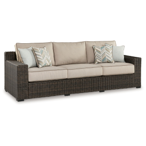 Coastline Bay - Sofa With Cushion - Brown
