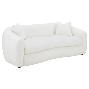 Isabella - 3 Piece Faux Sheepskin Upholstered Sofa Set - Natural