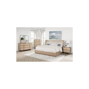 Kailani - 5 Piece Eastern King Bedroom Set - Beige Oak