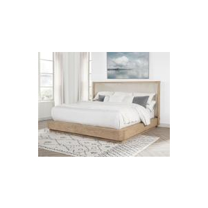 Kailani - Eastern King Wingback Bed - Beige Oak