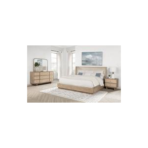 Kailani - 4 Piece Eastern King Bedroom Set - Beige Oak
