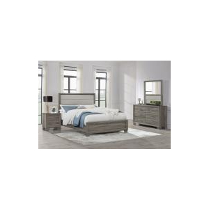Wright - 4 Piece Queen Bedroom Set - Brown Oak