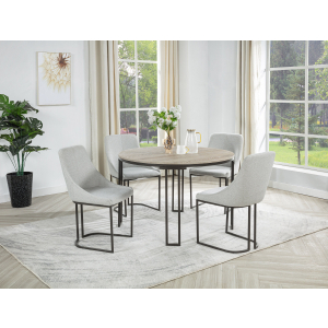 Verano - 5 Piece Dining Room Set - Natural / Black