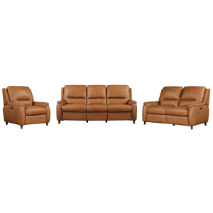 Austin - Power Reclining Sofa, Loveseat And Recliner - Caramel Cream