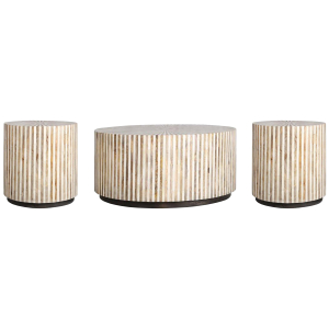 Crossings - Downtown Cocktail Table With 2 End Tables - Amber