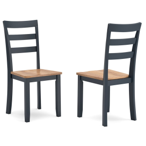 Gesthaven - Dining Room Side Chair (Set of 2) - Natural / Blue