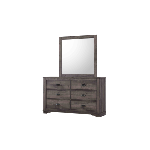 Coralee - Dresser & Mirror - Dark Gray