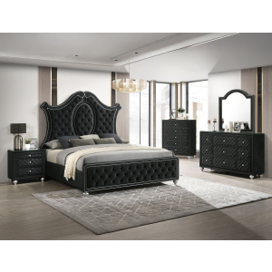 Cameo - King 5 Piece Bedroom Set - Black