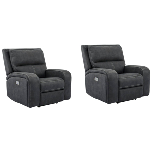 Polaris - Power Recliner (Set of 2) - Slate
