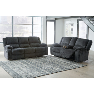 Draycoll - 2 Pc. - Reclining Sofa, Loveseat - Dark Gray