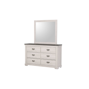 Leighton - Dresser & Mirror - White
