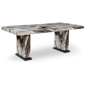 Jeshina - Dining Table - Dark Brown / Beige