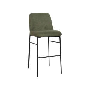 Erik - Bar Chair With Black Metal Frame (Set of 2) - Green