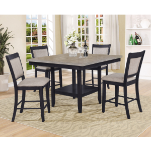 Fulton - 5 Piece Dining Room Set - Light Gray