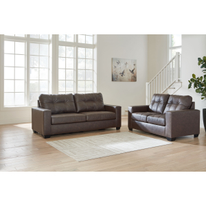 Barlin Mills - 2 Pc. - Sofa, Loveseat - Umber