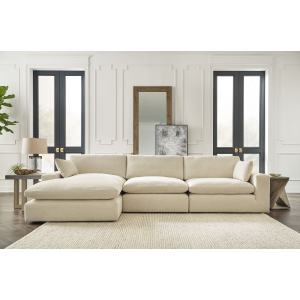 Elyza - Left Arm Facing Corner Chaise 3 Pc Sectional - Linen