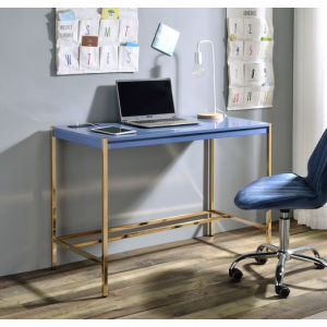 Midriaks - Writing Desk With USB - Navy Blue & Gold