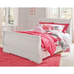 Anarasia - Full Sleigh Bed - White