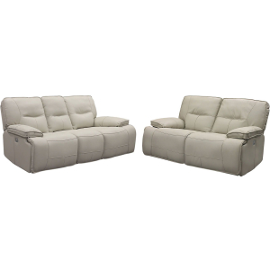 Spartacus - Power Reclining Sofa And Loveseat - Oyster