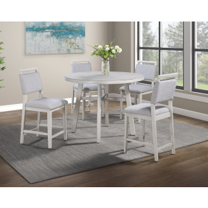Blanche - 5 Piece Counter Dining Room Set - Antique White