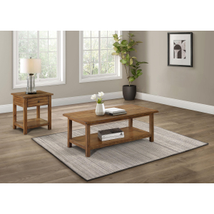 Payne - 2 Piece Coffee And 1-Drawer End Table Set - Brown
