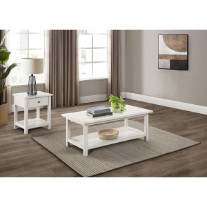 Payne - 2 Piece Coffee And 1-Drawer End Table Set - White
