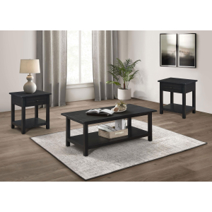 Payne - 3 Piece Coffee And 1-Drawer End Table Set - Java