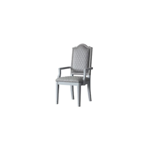 House Marchese - Arm Chair (Set of 2) - Two Tone Gray Fabric & Pearl Gray