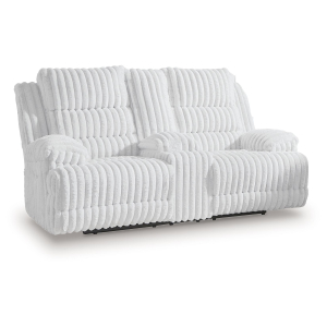 Rhines Falls - Double Reclining Power Loveseat With Console - Alloy