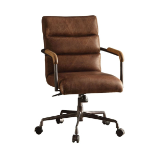 Harith - Office Chair - Retro Brown Top Grain Leather