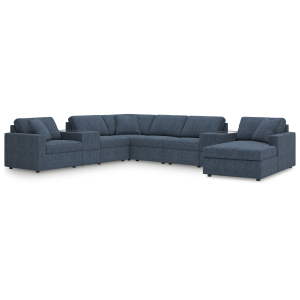 Modmax - 8-Piece Sectional With Raf Corner Chaise And Storage Consoles - Ink